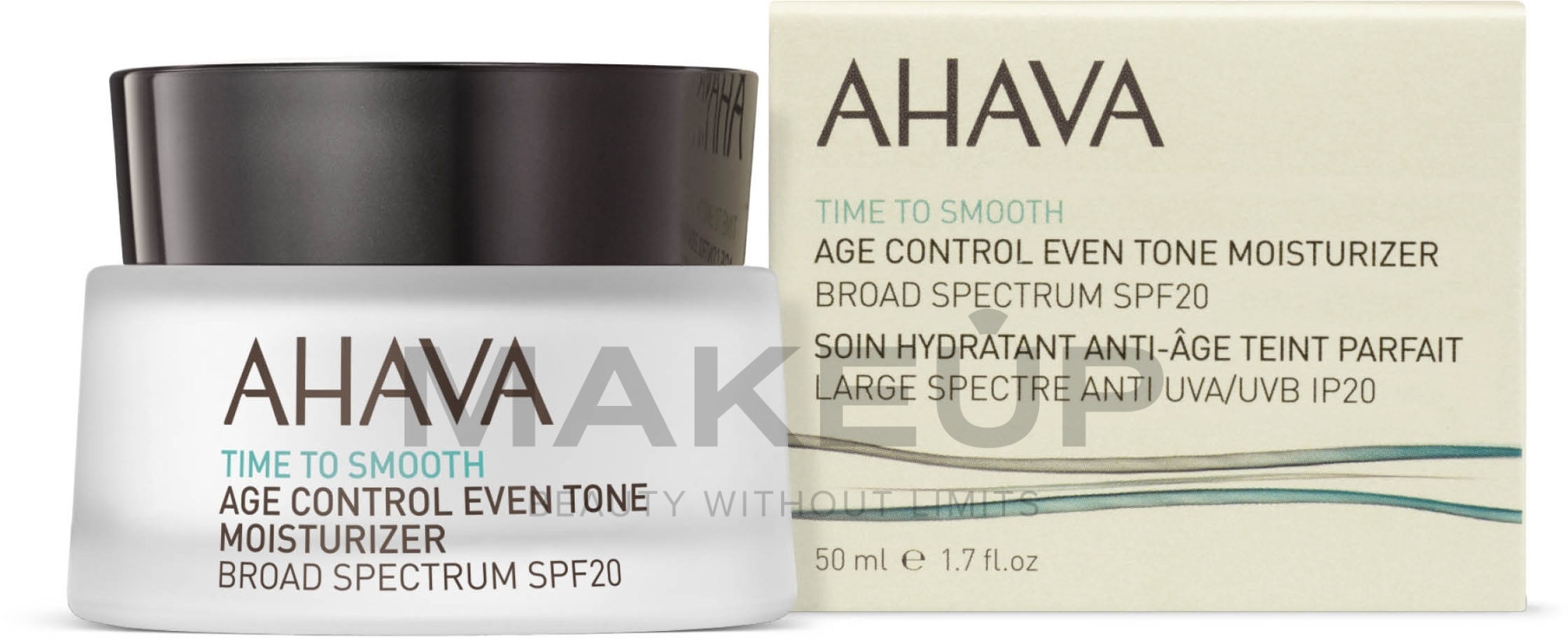 Feuchtigkeitsspendende und ausgleichende Anti-Aging Gesichtscreme SPF 20 - Ahava Age Control Even Tone Moisturizer Broad — Bild 50 ml