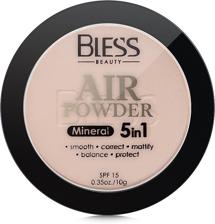 Kompaktes Gesichtspuder - Bless Beauty 5in1 Mineral Air Powder SPF 15 — Bild N2