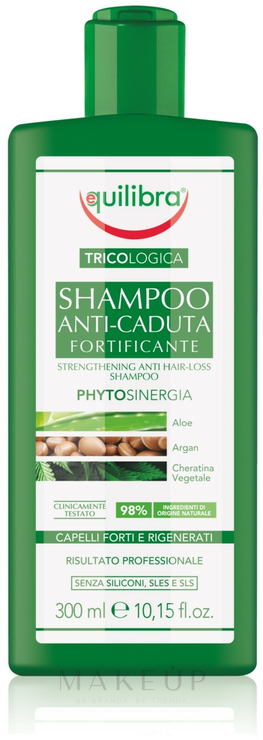 Stärkendes Shampoo gegen Haarausfall mit Aloe Vera, Argan und pflanzlichem Keratin - Equilibra Tricologica Strengthening Anti Hair Loss Shampoo — Bild 300 ml