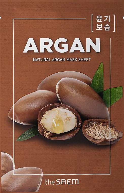Tuchmaske für müde Haut mit Arganöl - The Saem Natural Argan Mask Sheet — Bild N1