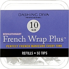 Nageltips French Wrap - Dashing Diva French Wrap Plus White 50 Tips Size 10 — Bild N1