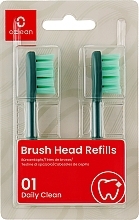 Austauschbare Zahnbürstenköpfe für elektrische Zahnbürste Standard Clean Soft grün 2 St. - Oclean Brush Heads Refills — Bild N1
