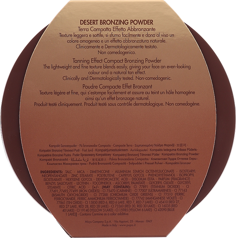 Bronzepuder - Pupa Desert Bronzing Powder — Bild N2