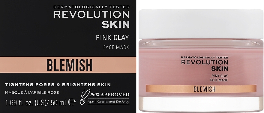 Detox-Maske für das Gesicht mit rosa Tonerde - Makeup Revolution Skincare Pink Clay Detoxifying Face Mask — Bild N2