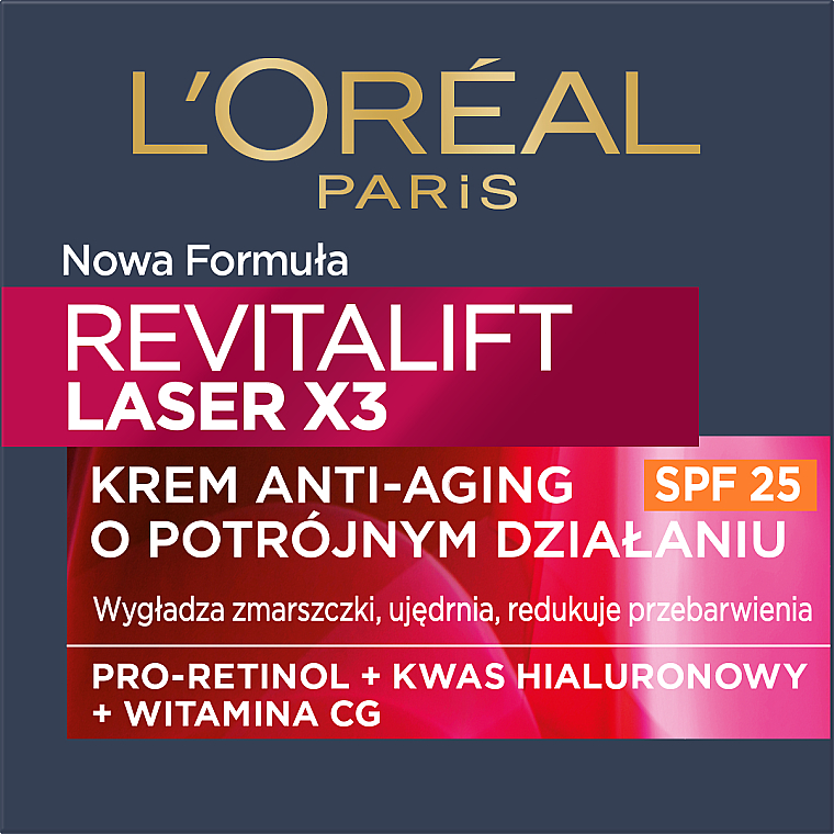 Verjüngende und erneuernde Anti-Falten Tagescreme - L'Oreal Paris Revitalift Laser X3 Anti-Age SPF 25 — Bild N3