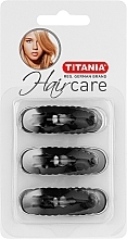 Klick-Klack Haarspange Riffel Medium 6 St. schwarz - Titania — Bild N1