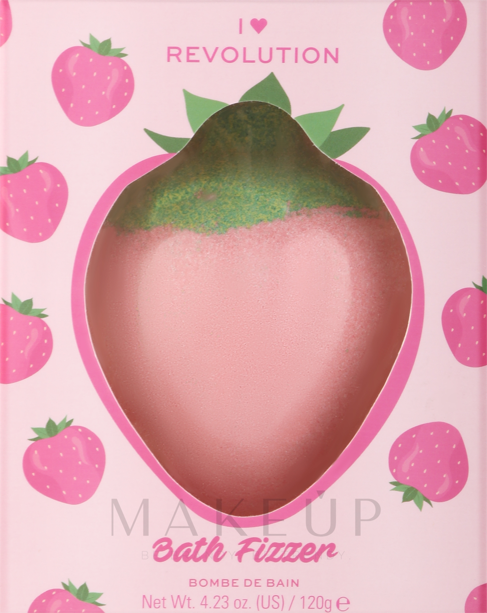 Badebombe mit Erdbeerduft - I Heart Revolution Strawberry Bath Fizzer — Bild 110 g