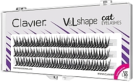 Düfte, Parfümerie und Kosmetik Wimpernbüschel L 10 mm - Clavier V&L Shape Cat Eyelashes 