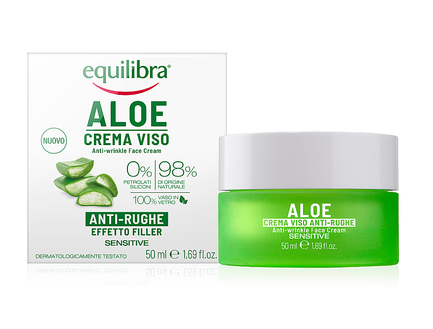 Anti-Aging Gesichtscreme - Equilibra Aloe Line Anti-Wrinkle Filling Cream