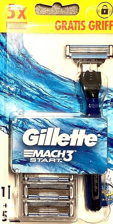 Rasierer mit 5 austauschbaren Klingen - Gillette Mach3 Start — Bild N1