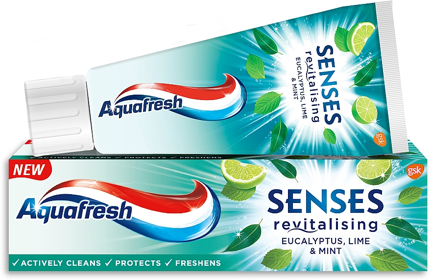 Zahnpasta mit Eukalyptus, Limette und Minze - Aquafresh Senses — Bild N2