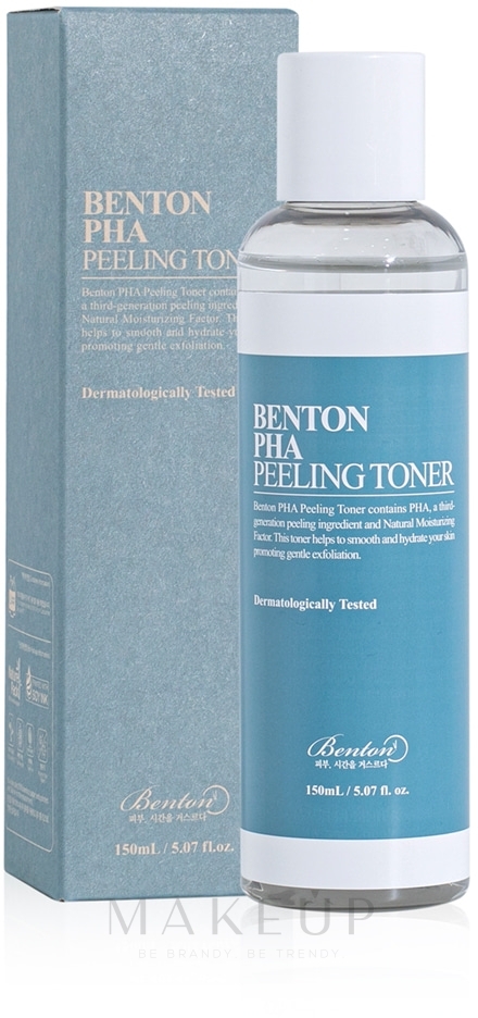 Feuchtigkeitsspendender Gesichtspeeling-Toner mit PHA-Säure - Benton PHA Peeling Toner — Bild 150 ml