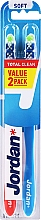 Düfte, Parfümerie und Kosmetik Zahnbürste weich Total Clean rot, blau 2 St. - Jordan Total Clean Soft