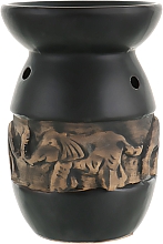 Düfte, Parfümerie und Kosmetik Aroma-Lampe Elefant rund schwarz - Aromatika