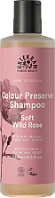 Düfte, Parfümerie und Kosmetik Pflegendes und farbschützendes Haarshampoo mit Meerkohl- und Rote Beete-Extrakt und Wildrosenduft - Urtekram Soft Wild Rose Shampoo