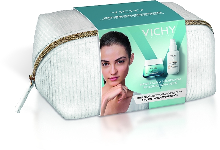 Vichy Mineral 89 - Gesichtspflegeset (Creme 50ml + Fluid 40ml + Kosmetiktasche)  — Bild N1