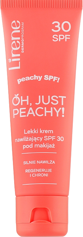 Gesichtscreme Oh, Just Peachy! SPF 30 - Lirene Light Spf 30 Moisturizing Cream Under Make-Up — Bild N1