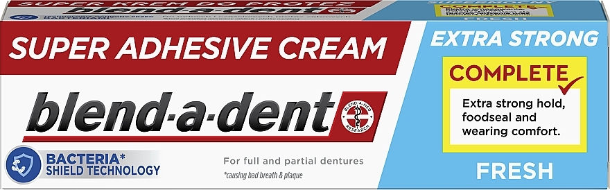 Haftcreme für Zahnprothese - Blend-A-Dent Super Adhesive Cream Fresh Complete — Bild N2