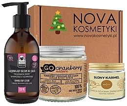 Körperpflegeset - Nova Kosmetyki Manufaktura (Körperlotion 250ml + Körperpeeling 200ml + Duftkerze 1 St.) — Bild N1