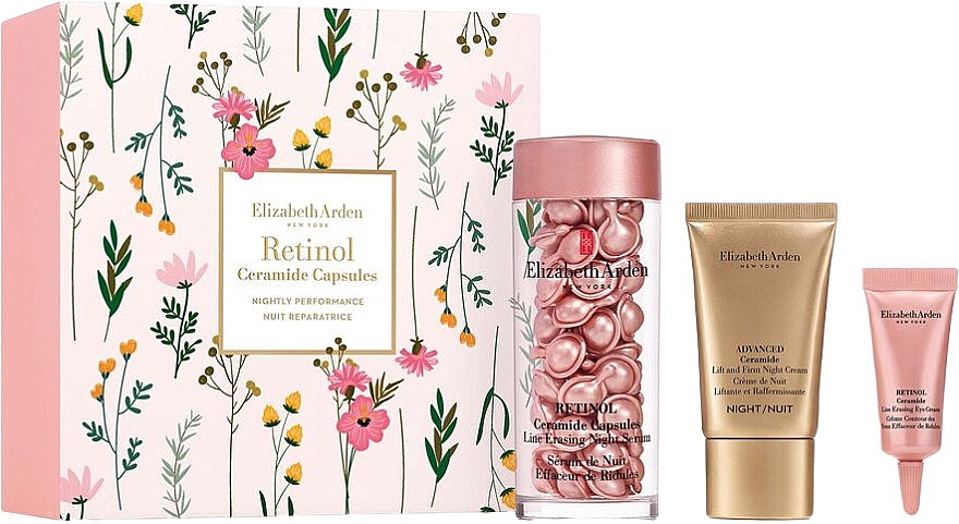 Set - Elizabeth Arden Elizabeth Arden Retinol Ceramide Capsules (serum/60pc + f/cr/15ml + eye/cr/5ml) — Bild N1