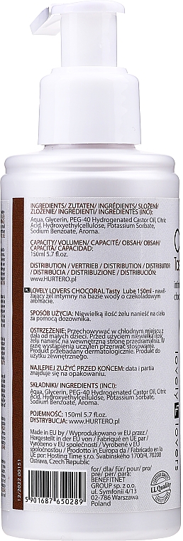 Gleitgel für den Intimbereich mit Schokoladenduft - Lovely Lovers Chocoral Tasty Lube — Bild N2