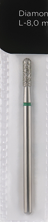 Diamant-Nagelfräser Abgerundeter Zylinder L-8 mm 2,3 mm grün - Head The Beauty Tools — Bild N1
