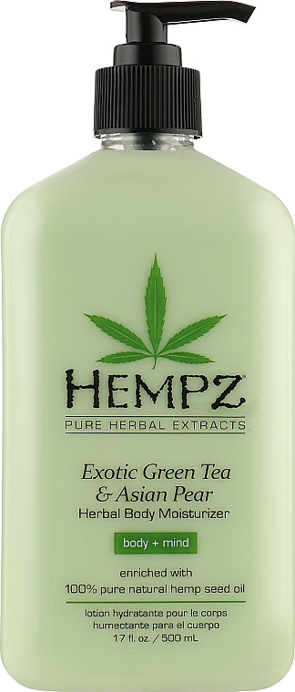 Feuchtigkeitsspendende Körpermich mit grünem Tee und Birne - Hempz Exotic Green Tea & Asian Pear Herbal Moisturizer — Bild N3