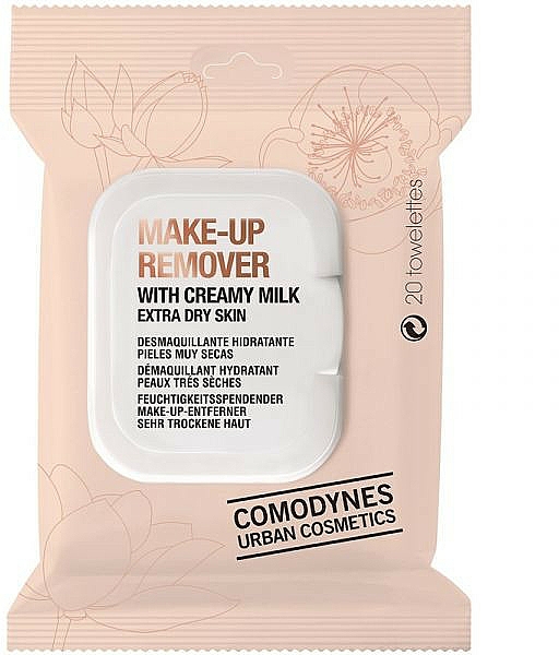 Feuchtigkeitsspendende Gesichtsreinigungstücher zum Abschminken für sehr trockene Haut - Comodynes Make-up Remover With Creamy Milk — Bild N1