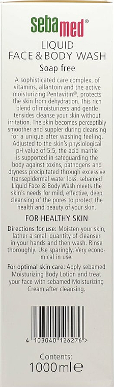 Gesichts- und Körperreinigungslotion für empfindliche Haut mit Olive - Sebamed Liquid Face and Body Wash — Foto N6