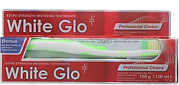 Düfte, Parfümerie und Kosmetik Mundpflegeset - White Glo Professional Choice Whitening Toothpaste (Zahnpasta 100ml + Zahnbürste)
