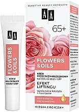 Augen- und Lippencreme mit Lifting-Effekt 65+ - AA Flowers & Oils Lifting Effect Eyes And Lip Cream — Bild N2