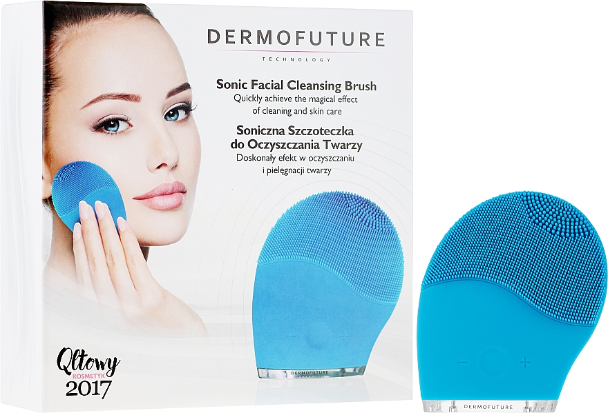 Elektrische Gesichtsreinigungsbürste blau - DermoFuture Sonic Facial Cleansing Brush — Bild N1