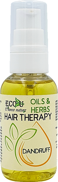 Haarpflege gegen Schuppen mit natürlichen Kräutern und Ölen - Eco U Hair Therapy Oils & Herbs Dandruff — Bild N1