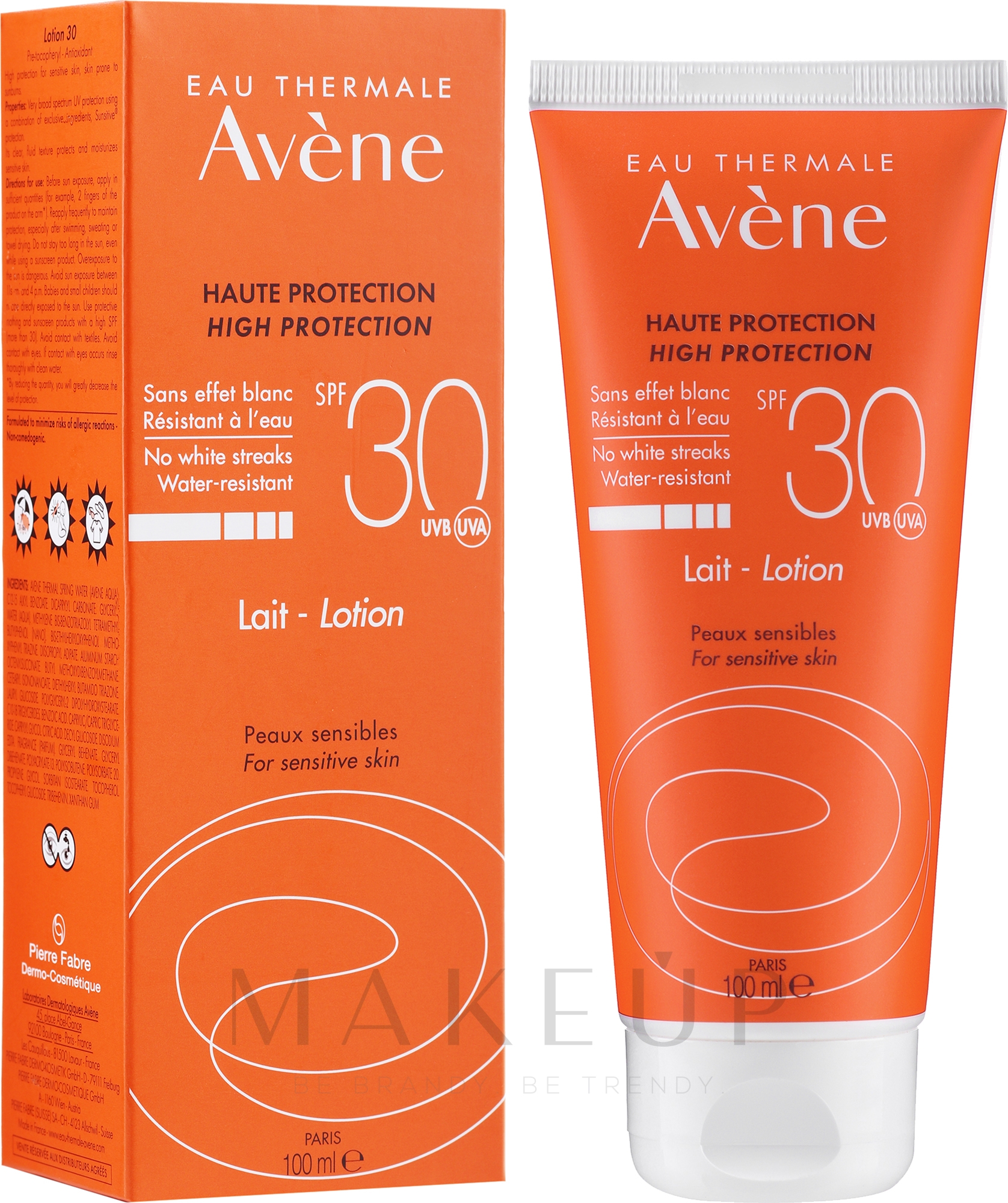 Sonnenschutzlotion für empfindlice Haut SPF 30 - Avene High Protection Lait-Lotion SPF30 — Bild 100 ml