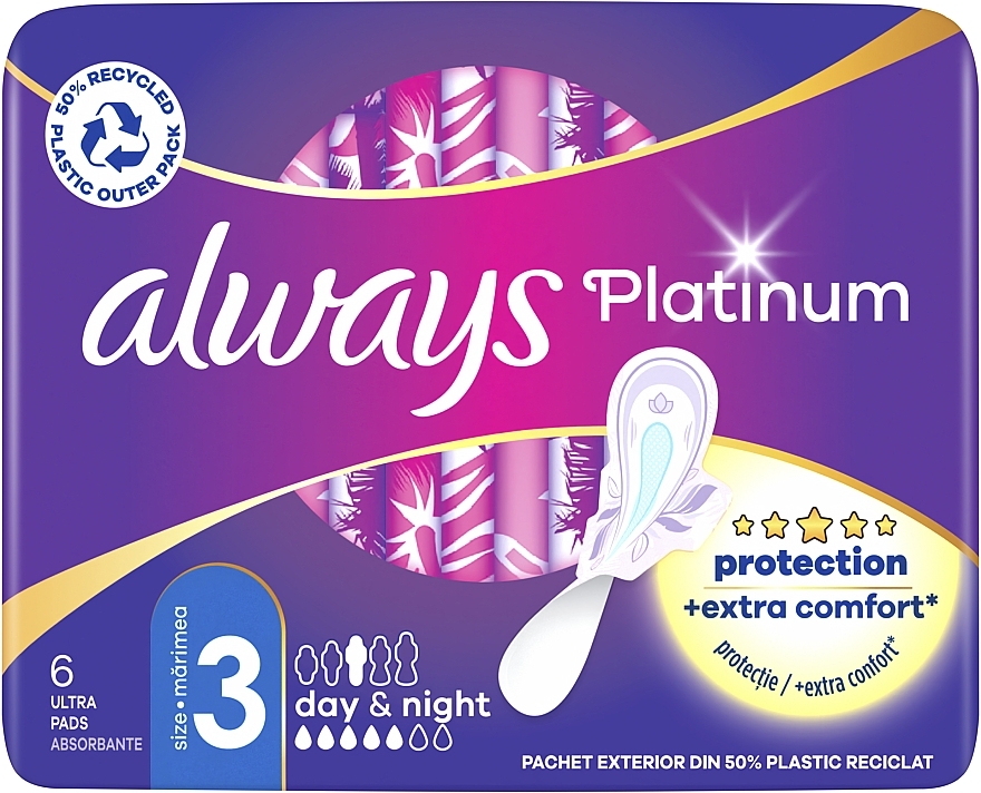 Damenbinden für die Nacht 6 St. - Always Platinum Ultra Night