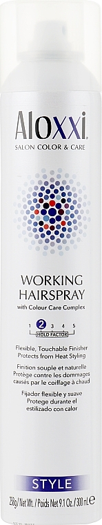 Haarspray leichter Halt mit Thermoschutz - Aloxxi Working Hairspray — Bild N1