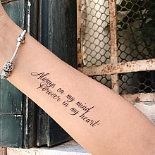 Temporäres Tattoo Always on my mind - Arley Sign — Bild N6