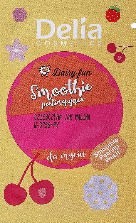 Peeling-Smoothie für die Körperwäsche - Delia Dairy Fun Peeling Smoothie Body Wash Raspberry (Probe)  — Bild N1