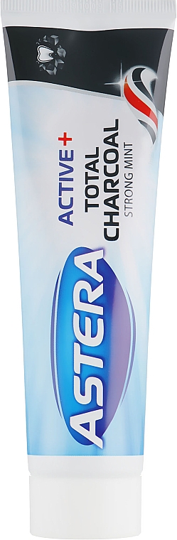 Zahnpasta mit Aktivkohle und Minzgeschmack - Astera Activ + Total Charcoal — Bild N2