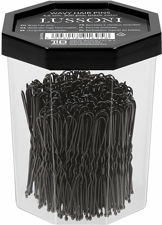 Haarnadeln, schwarz - Lussoni Wavy Hair Pins 4.5 cm Black — Bild N2