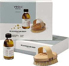Düfte, Parfümerie und Kosmetik Körperpflegeset - Veoli Botanica Rejuvenating Body (Körperöl mit Rosmarin 136g + Massagebürste)