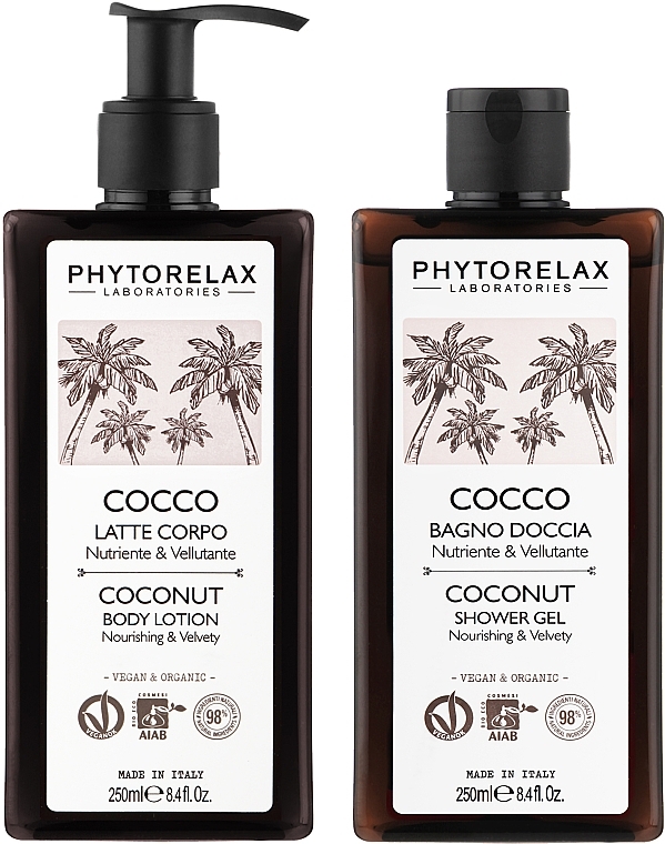 Körperpflegeset - Phytorelax Laboratories Body Rituals Coconut (Duschgel 250ml + Körperlotion 250ml) — Bild N2