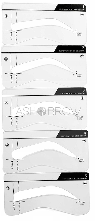 Augenbrauenschablone 5 Formen - Lash Brow Hard — Bild N1