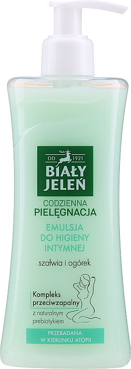 Hypoallergene Emulsion für die Intimhygiene mit Salbei und Gurke - Bialy Jelen Hypoallergenic Emulsion For Intimate Hygiene — Bild N1