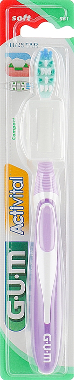 Zahnbürste weich violett Activital - G.U.M Soft Compact Toothbrush — Bild N1