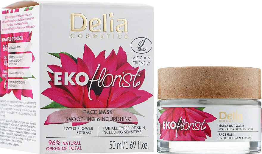 Glättende und nährende Gesichtsmaske - Delia Cosmetics Ekoflorist — Bild N2