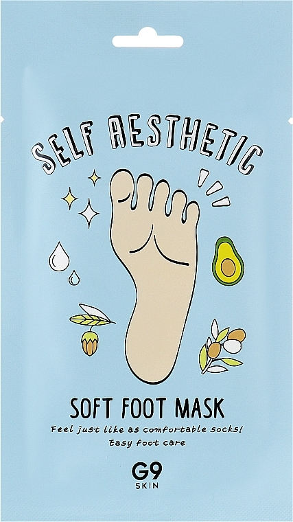 Pflegende Fußmaske in Socken - G9Skin Self Aesthetic Soft Foot Mask — Bild N1