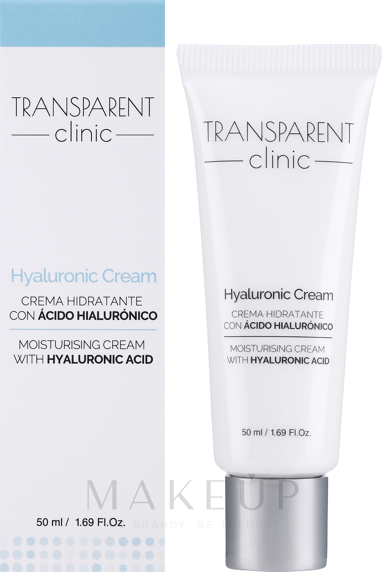 Intensiv feuchtigkeitsspendende Gesichtscreme mit Hyaluronsäure - Transparent Clinic Hyaluronic Cream — Bild 50 ml