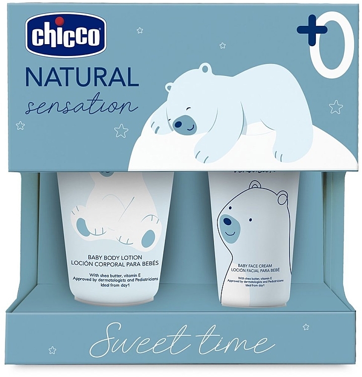 Chicco Natural Sensation Sweet Time Set (Gesichtscreme 50ml + Körperlotion 150ml) - Set — Bild N1
