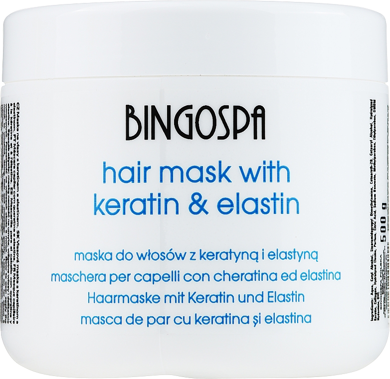 Haarmaske mit Keratin und Elastin - BingoSpa Hair Mask 